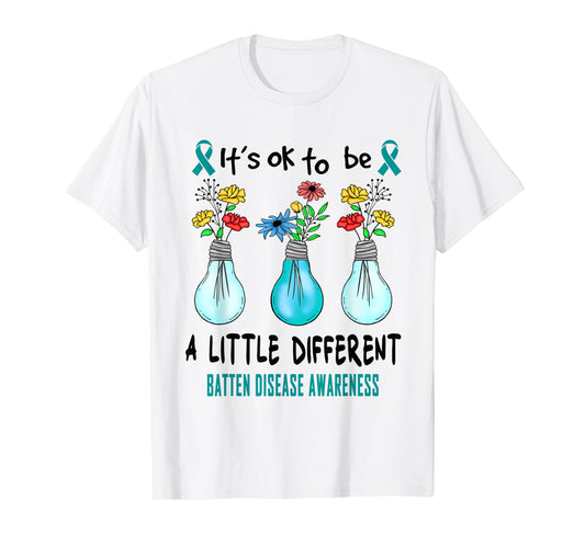 It's Ok To Be A Little Different Batten Disease Awareness T-Shirt