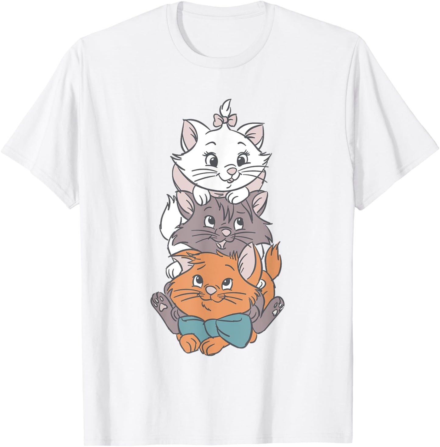 Disney The Aristocats Adorable Cute Trio Big Chest Portrait T-Shirt