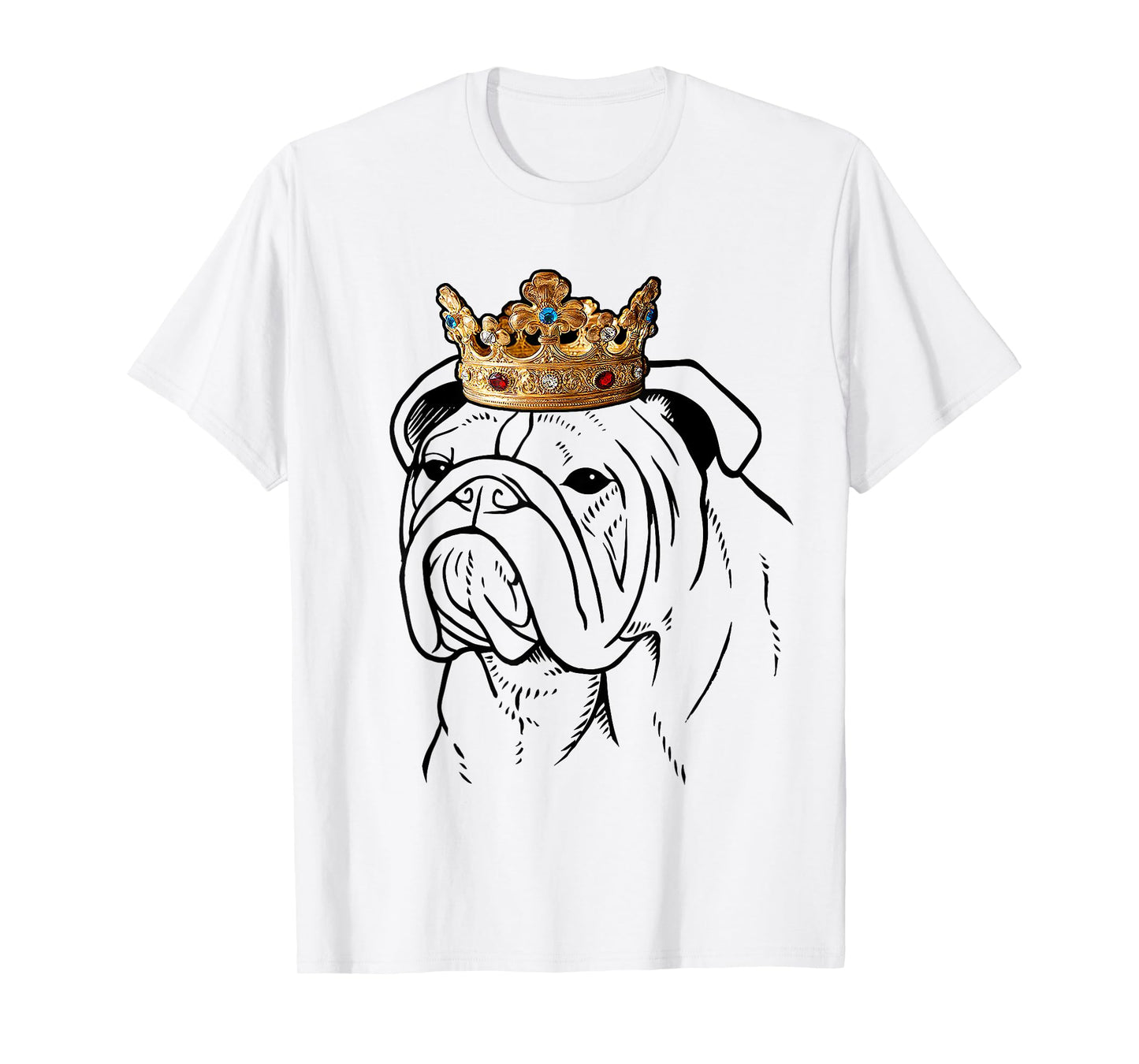 Bulldog Wearing Crown T-Shirt
