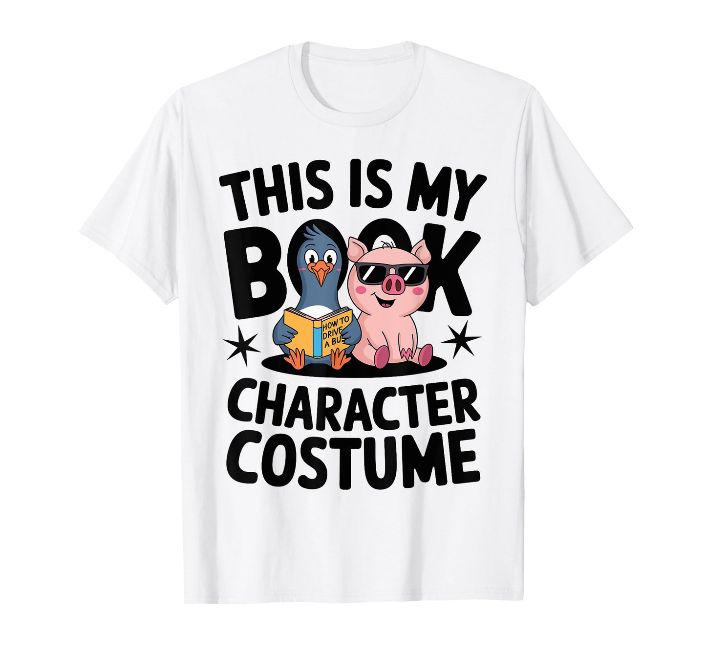 This Is My Book Character Costume Penguin Pig T-Shirt
