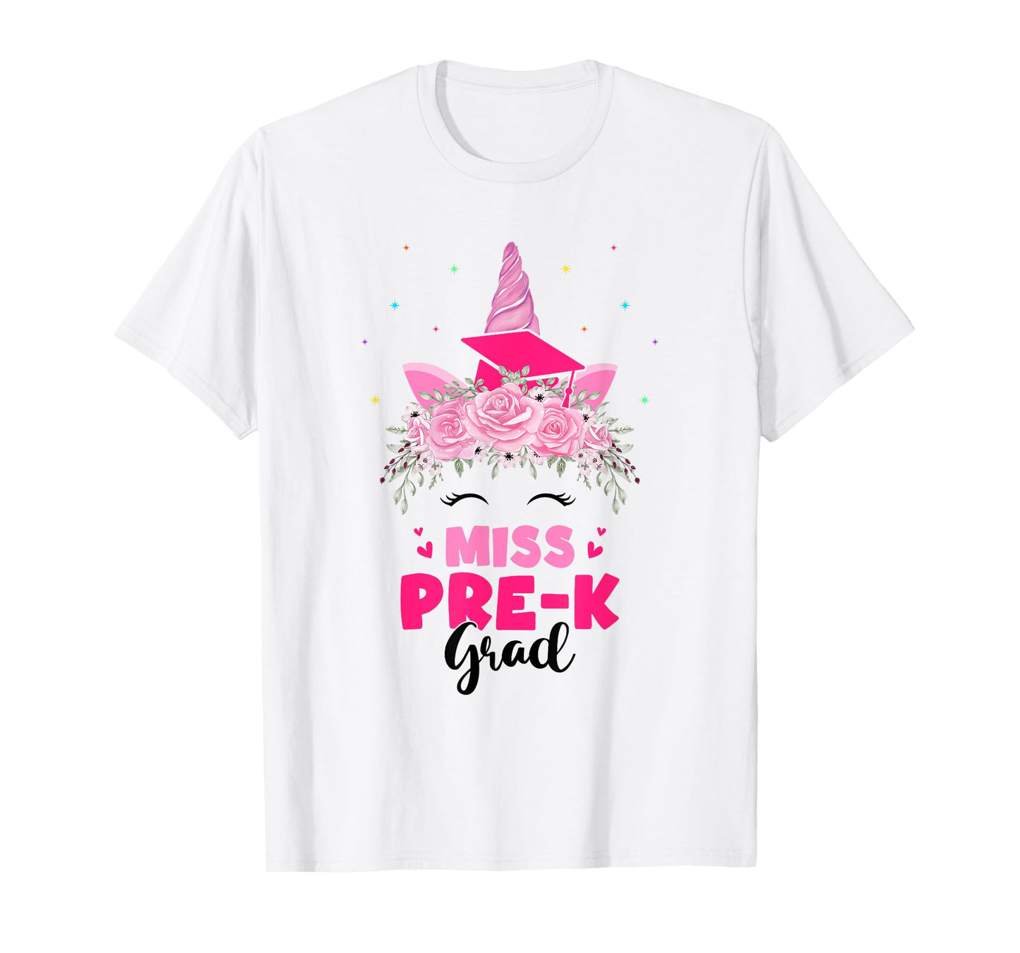 Unicorn Miss Pre-k Grad Preschool Graduation Girls Kids T-Shirt