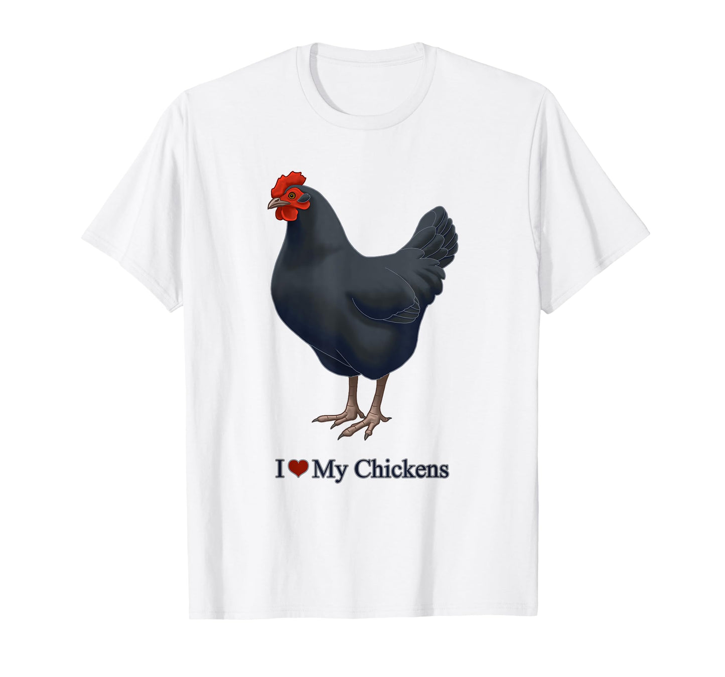 I Heart (Love) My Black Australorp Chicken Hen T-Shirt