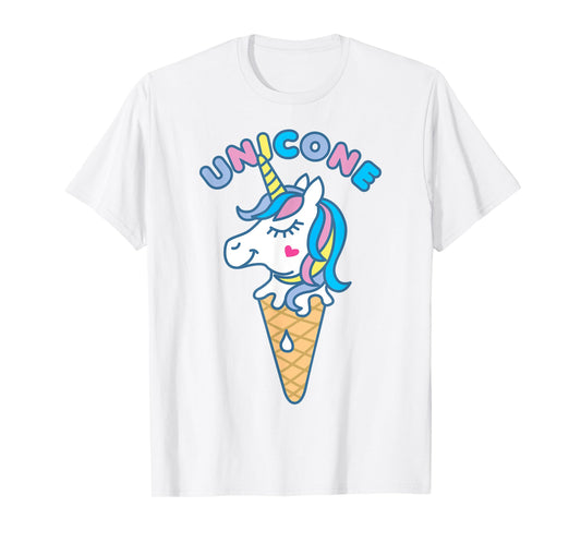 Unicorn Ice Cream Kawaii Unicone Cute Graphic Tee T-Shirt