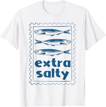 Sardine Tinned Fish Graphic Funny Les Sardines FishermanClub T-Shirt