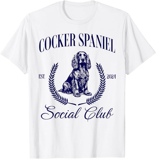 Cocker Spaniel Social Club Women Dog Mom T-Shirt