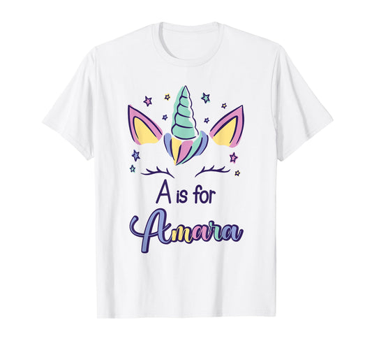 First Name Amara Personalized A Is For Amara T-Shirt