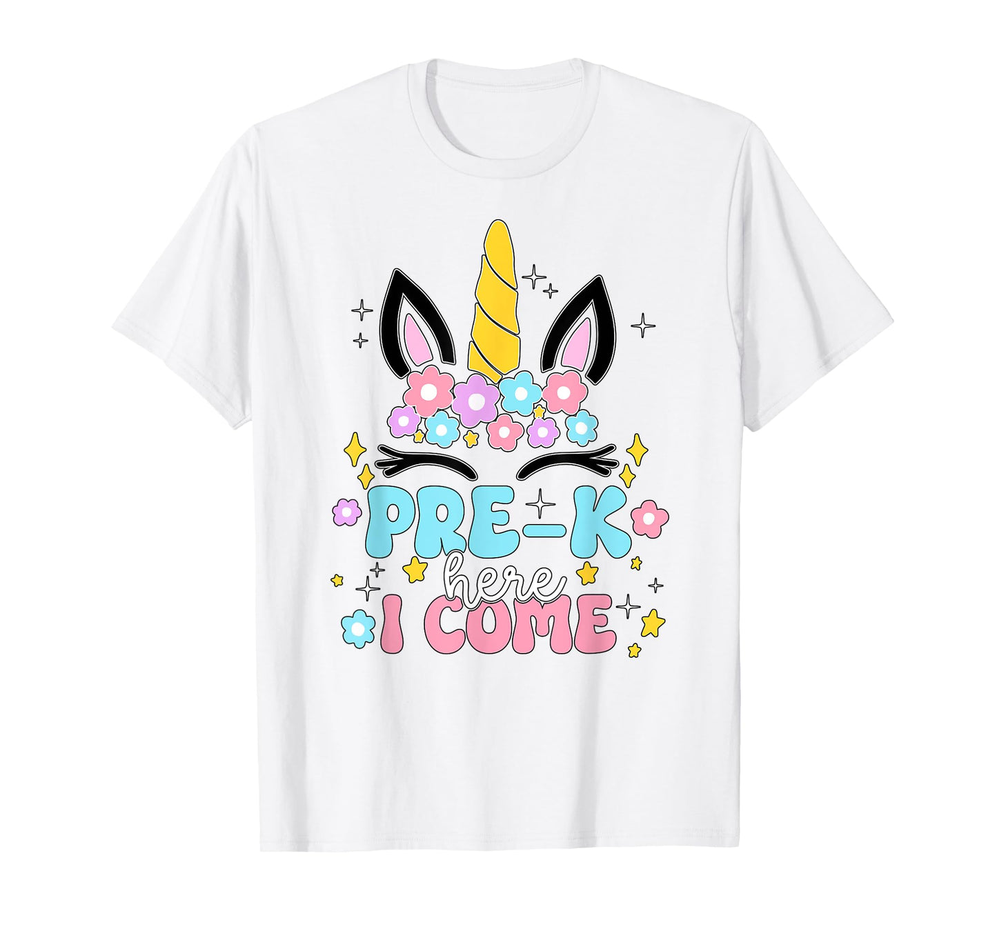 Preschool Here I Come Unicorn Girls Kids Back To School T-Shirt