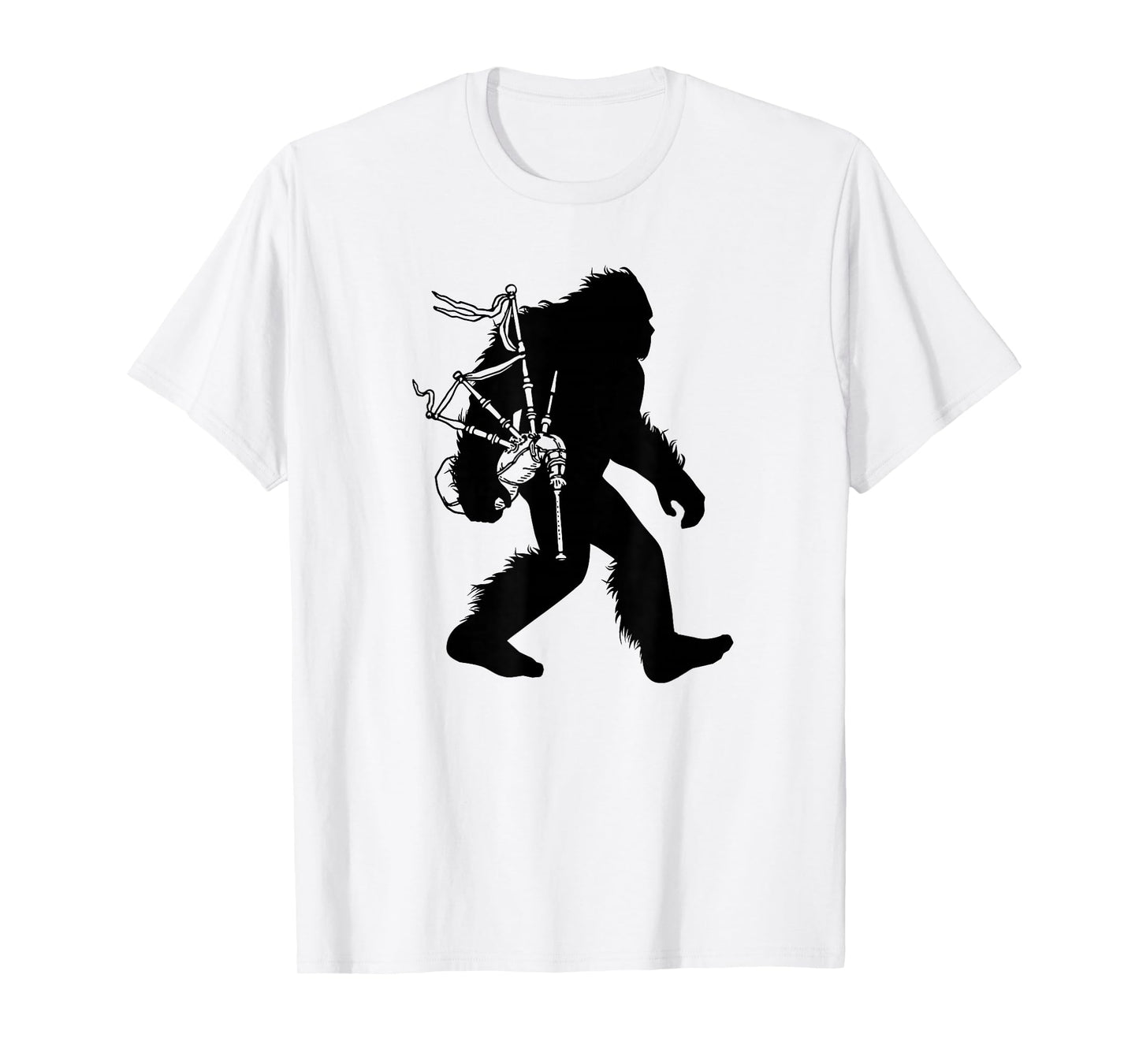 Bigfoot Bagpipes Irish Sasquatch Scottish Bagpiper T-Shirt