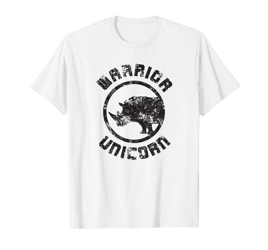 Warrior Unicorn Rhino Tshirt Distressed Graphic Tee T-Shirt