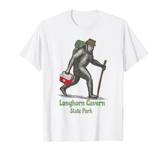 Bigfoot Sighting Longhorn Cavern State Park Texas Souvenir T-Shirt