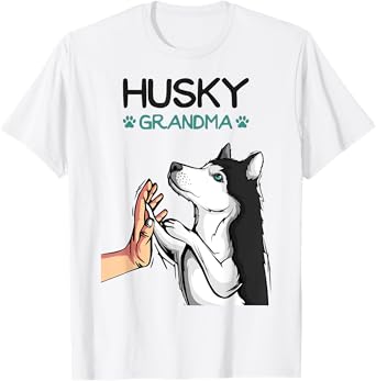 Husky Grandma Dog Mom Lover Women T-Shirt
