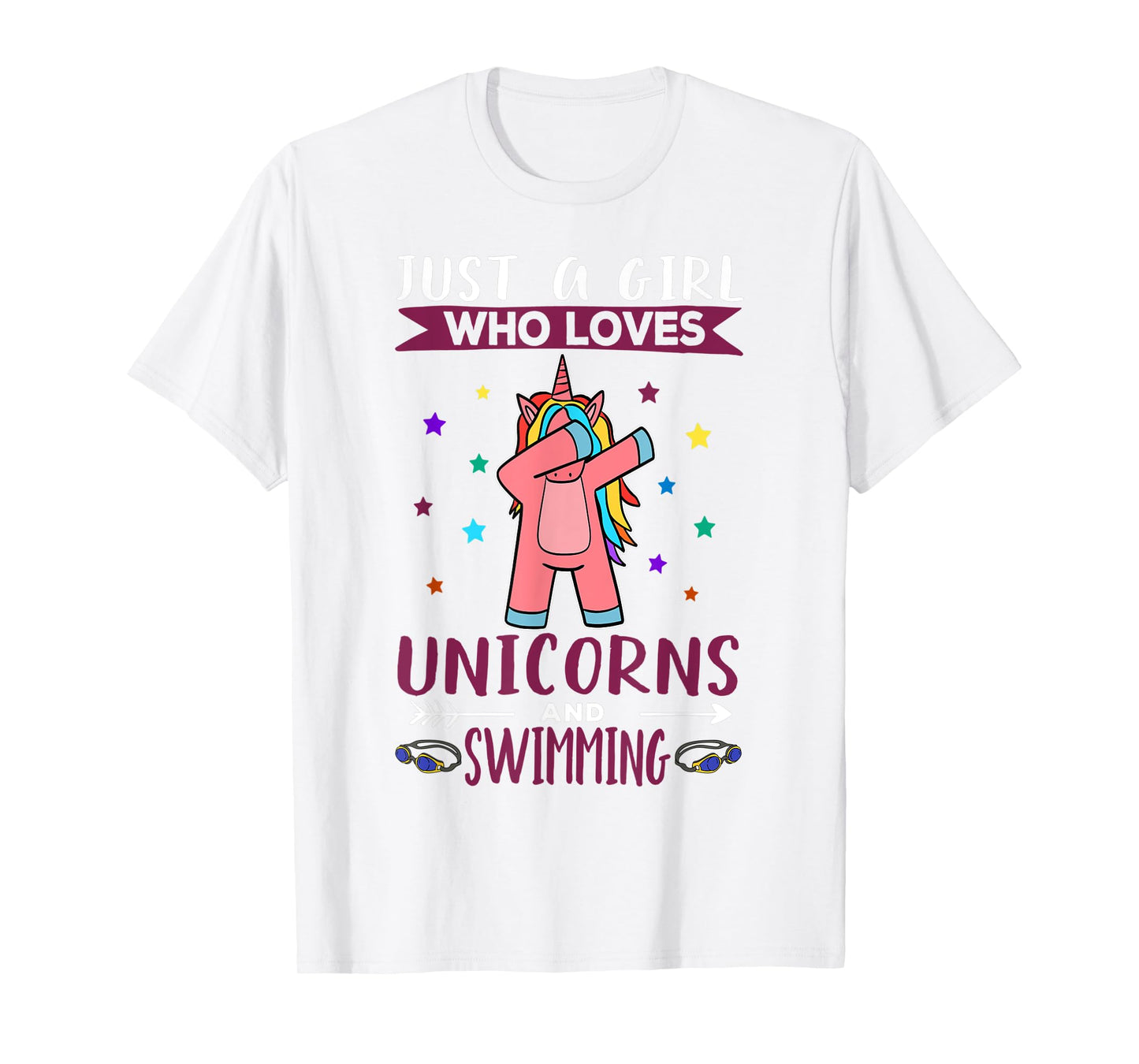 Just A Girl Who Loves Unicorns And Swimming Unicorn T-Shirt