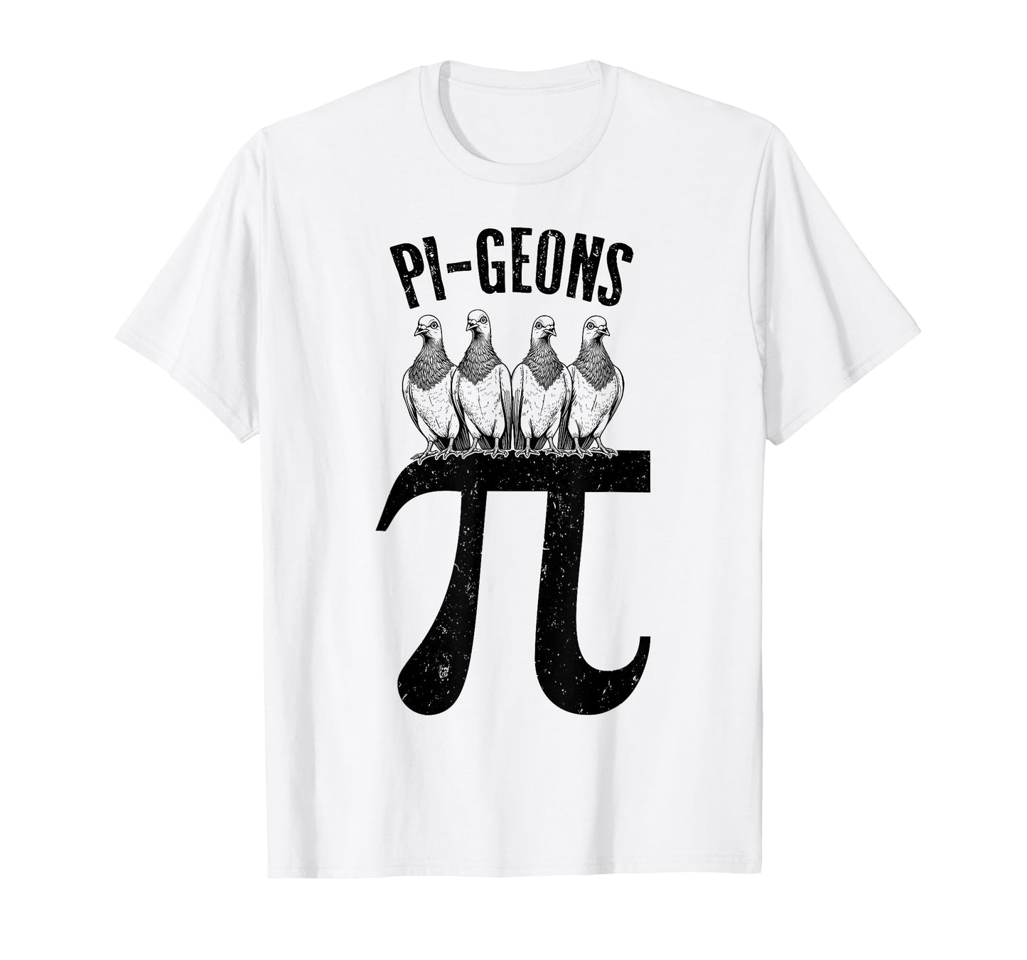 Pi Day Pi-Geons Funny Pigeon Bird Math Teacher Mathematics T-Shirt