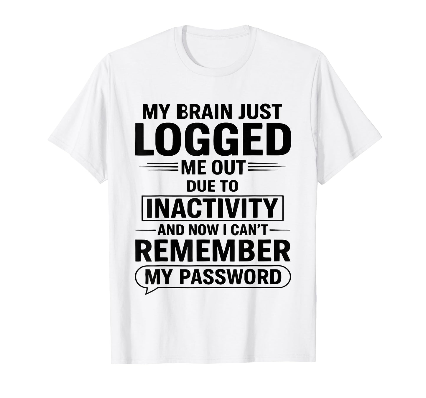 My Brain Just Logged Me Out Due to Inactivity and Now I Cant T-Shirt