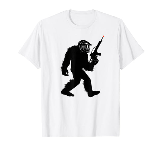 Bigfoot Airsoft T-Shirt, Sasquatch Airsofting Tee Apparel T-Shirt