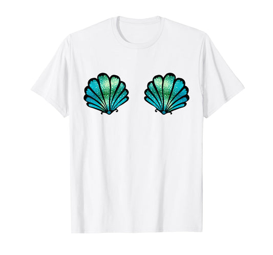 Mermaid, Seashell, Sea, Shell, Bikini, Carnival, Halloween, T-Shirt