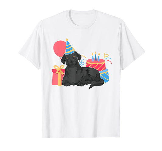 Black Labrador Lover Dog Owner Kids Birthday Party Black Lab T-Shirt