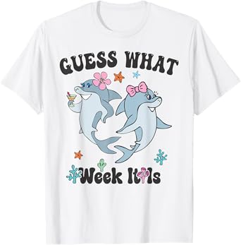 Guess What Week It Is Cute Shark Girls Womens & Kids Funny T-Shirt