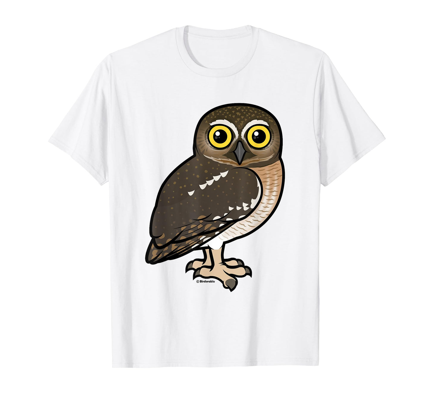 Cute Cartoon Elf Owl Birdorable Illustrated Bird T-Shirt