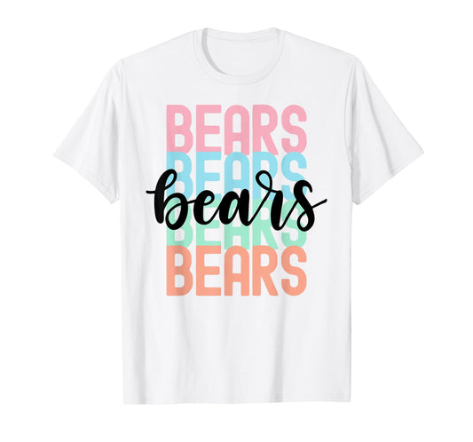 Bears Team Mascot School Spirit Game Night T-Shirt