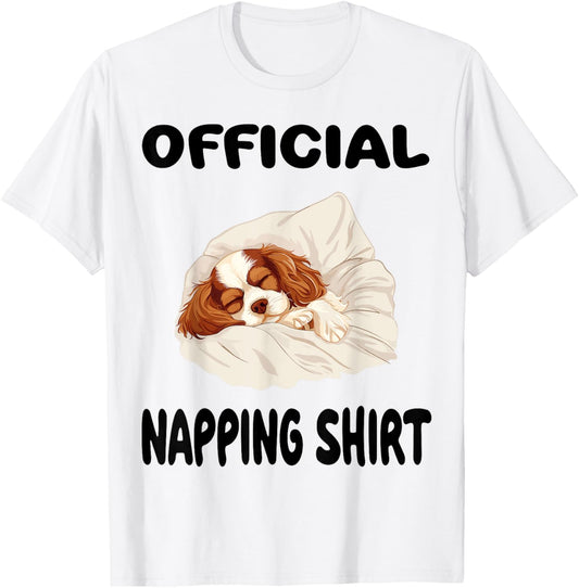 Cavalier King Charles Spaniel Dog Pajamas Official Napping T-Shirt