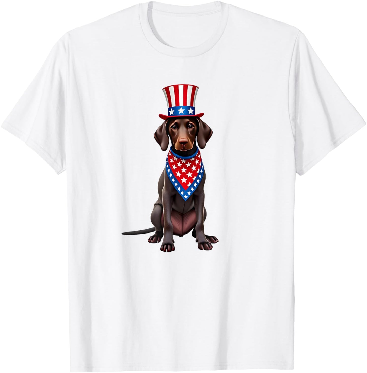 German Shorthaired Pointer dog, July 4th, Patriotic T-Shirt