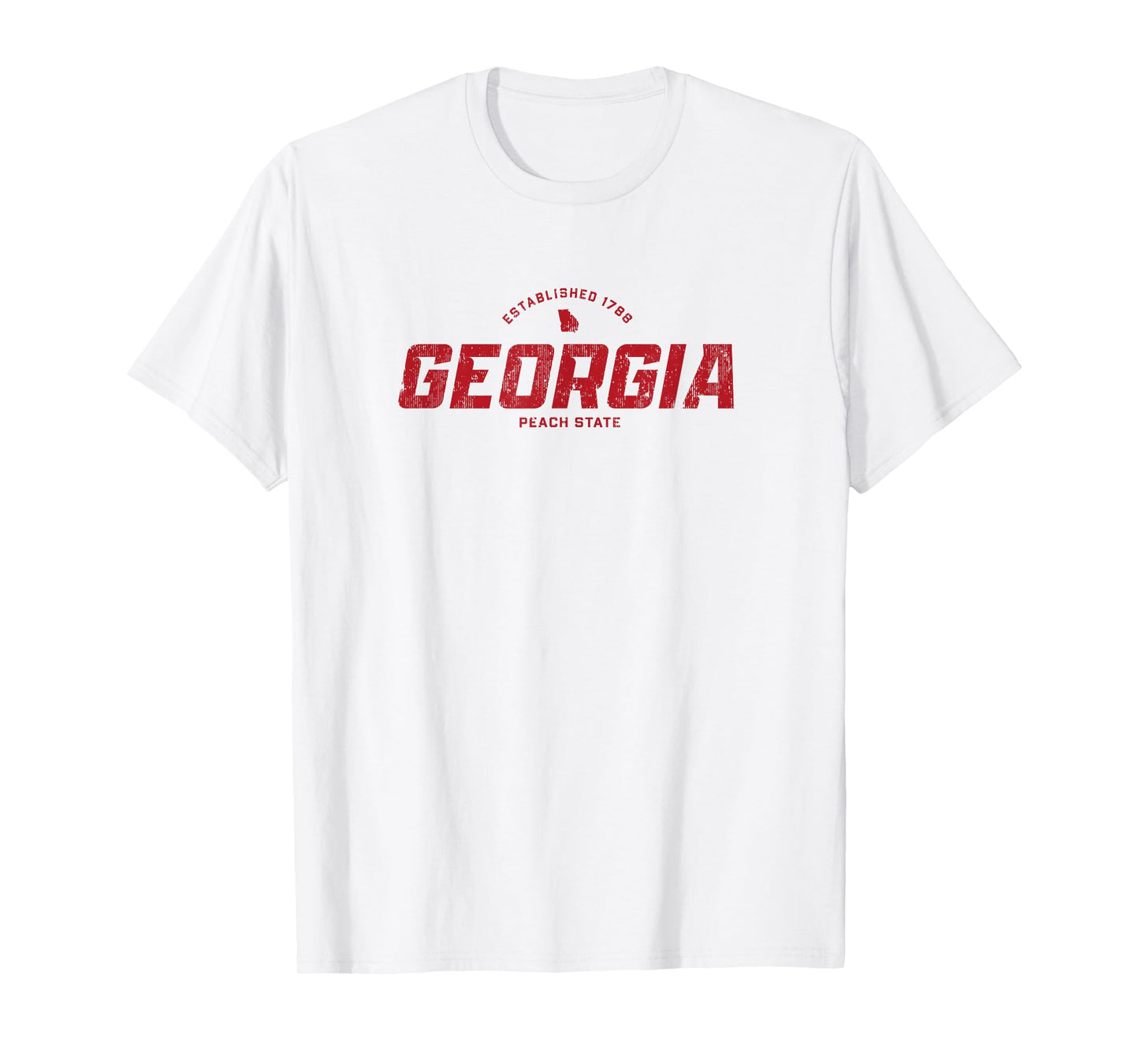Georgia GA Vintage Athletic Red Sports Logo T-Shirt