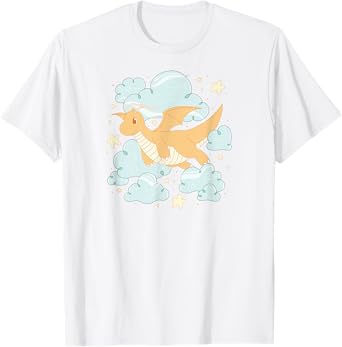 Pokémon - Celestial Pastel Dragonite Clouds White T-Shirt