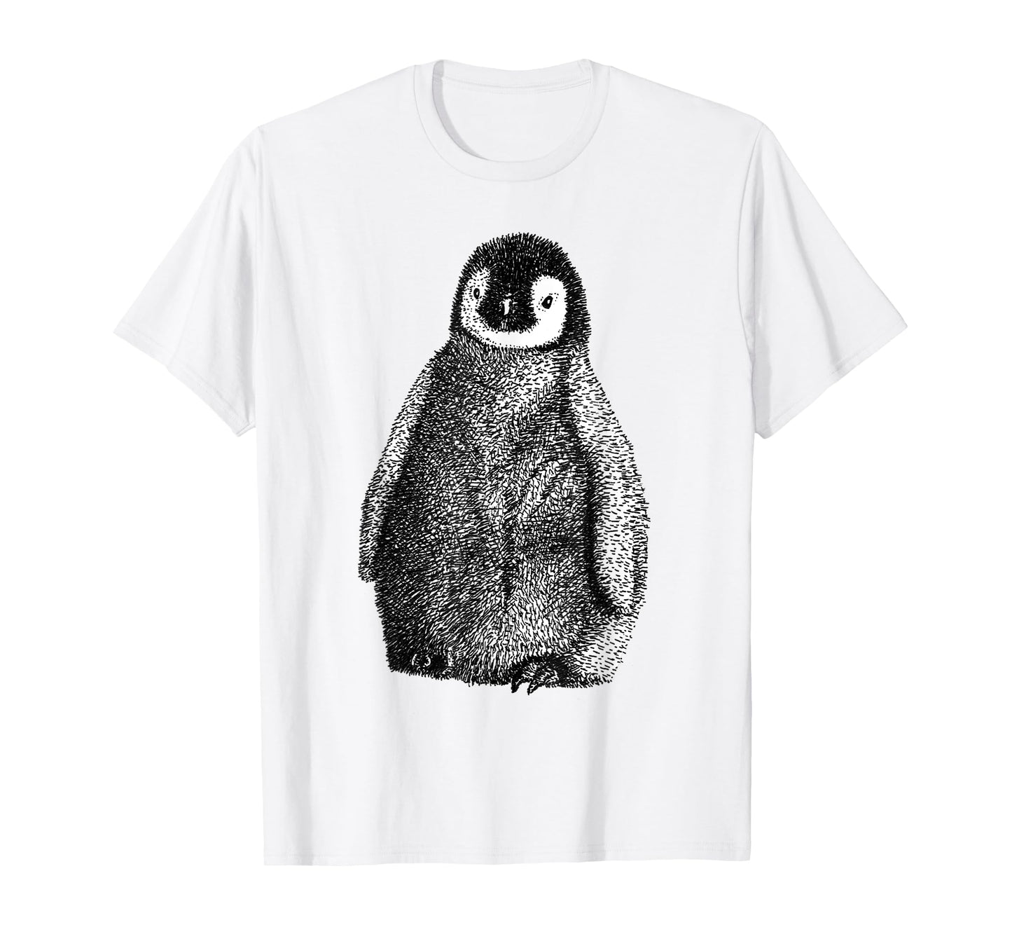 Cute Baby Emperor Penguin Illustration T-Shirt