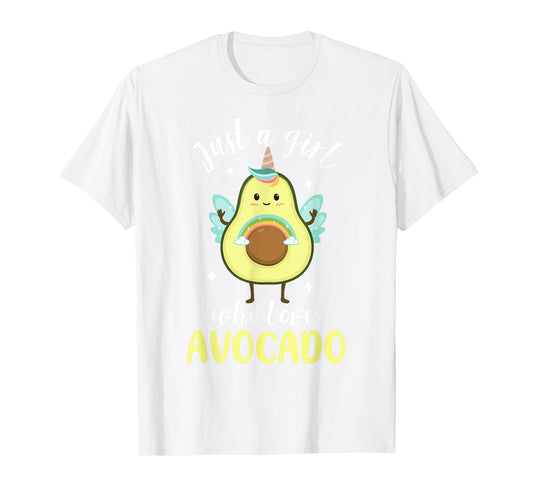 Avocado Shirt Kids Toddler Girl Just A Girl Loves Avocado T-Shirt