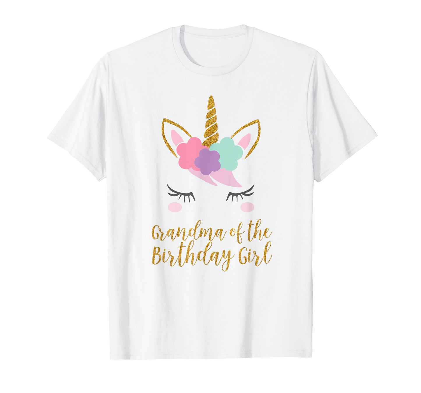 Cute Unicorn Grandma Shirt, Grandma of the Birthday Girl T-Shirt