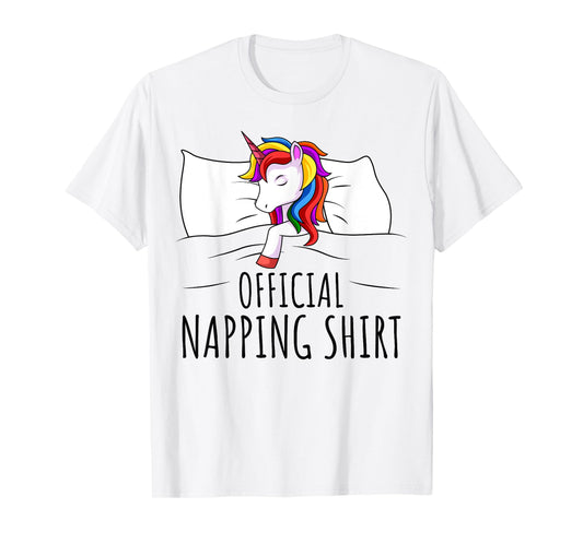 Sleeping Unicorn Girls Women Official Napping T-Shirt