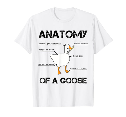 Anatomy of A Goose - Funny Duck Graphic Memes T-Shirt