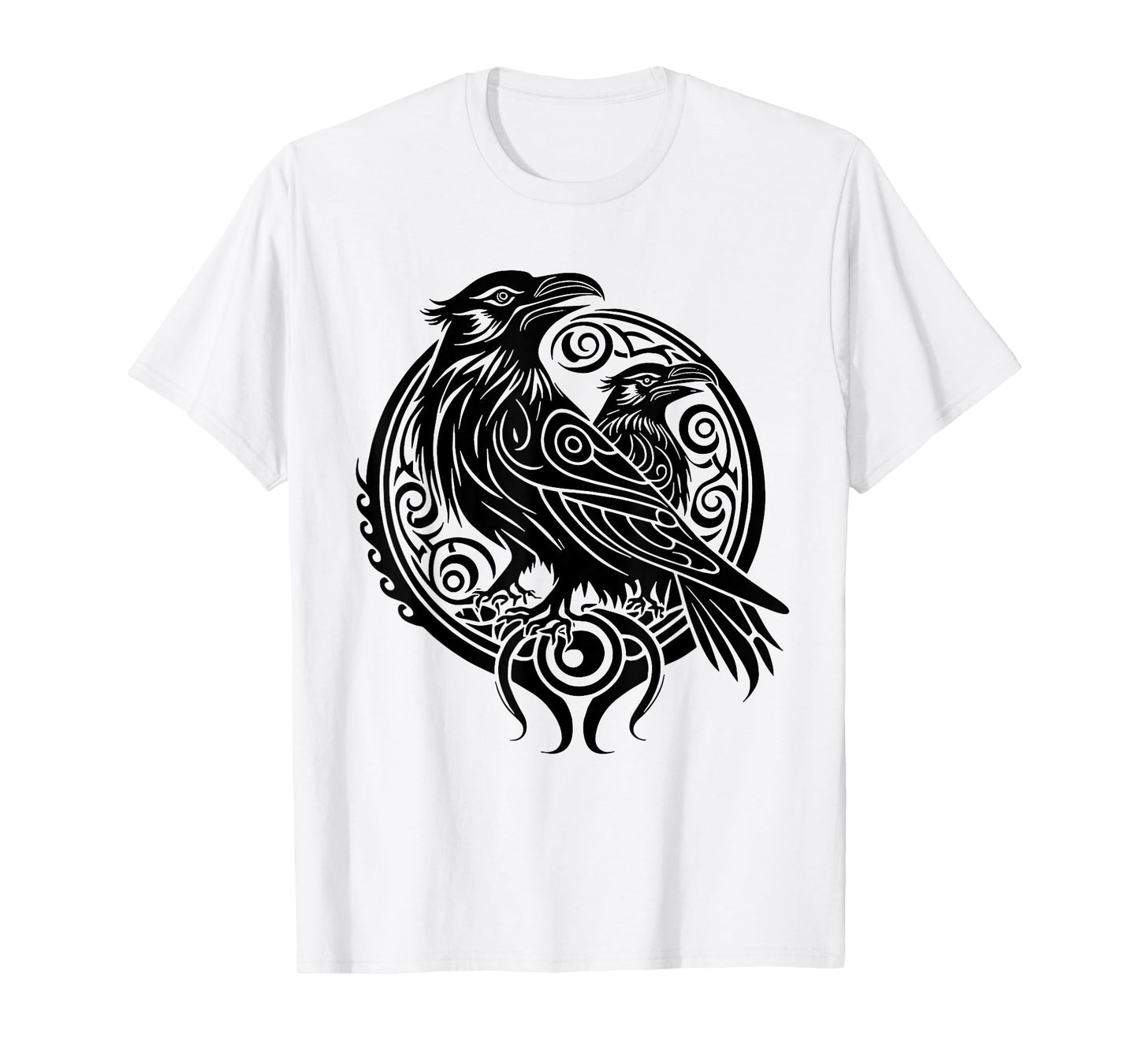Odins Raven Norse Mythology Viking Birds Celtic Knots Asgard T-Shirt