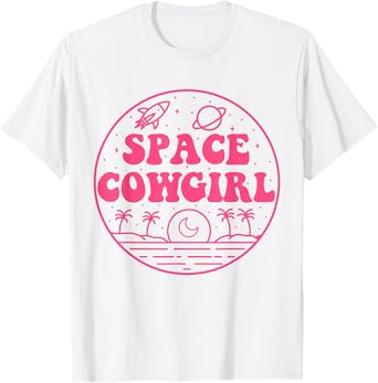 Space Cowgirls Bachelorette Party Rodeo Western Aesthetic T-Shirt