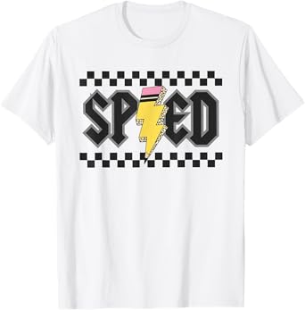 Retro SPED Teacher Pencil Lightning Bolt Back To School T-Shirt
