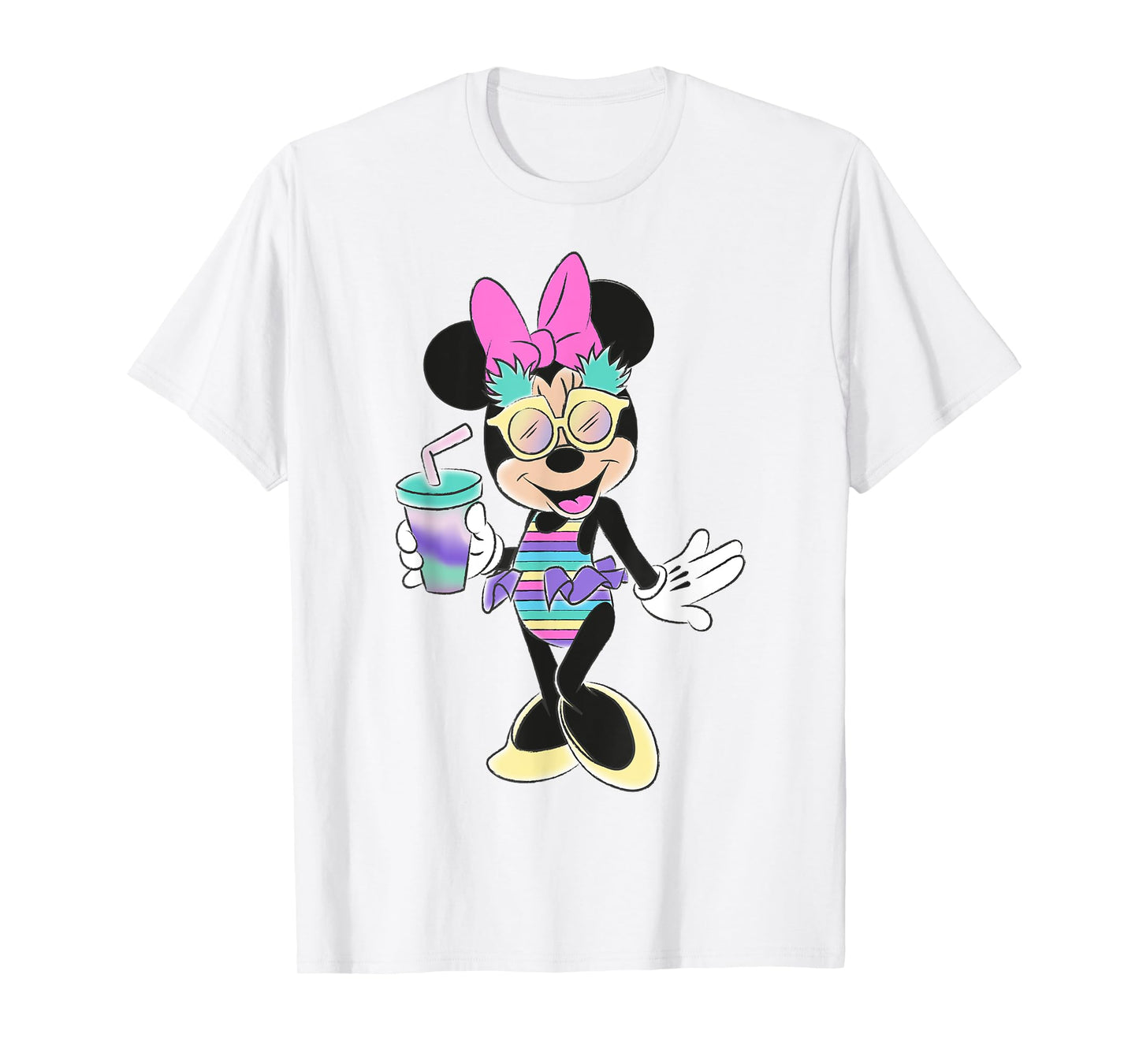 Disney - Minnie Mouse Unicorn Stripes and Pineapples T-Shirt