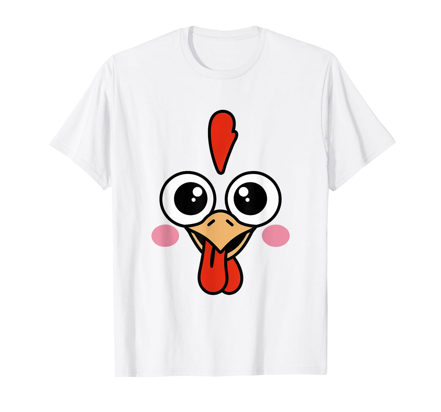 Funny Halloween Chicken Face Costume T-Shirt