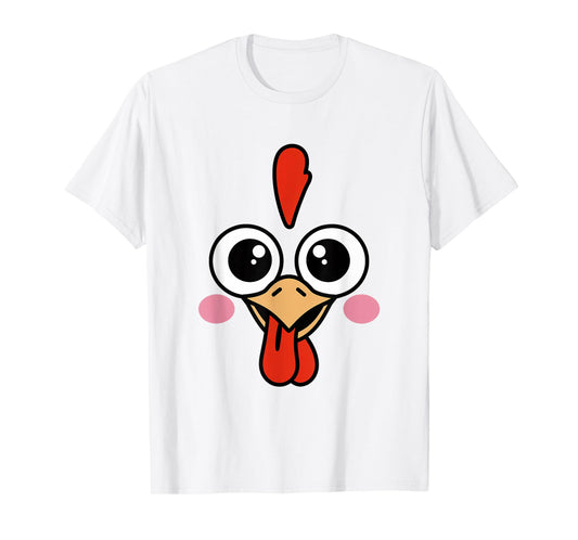 Funny Halloween Chicken Face Costume T-Shirt