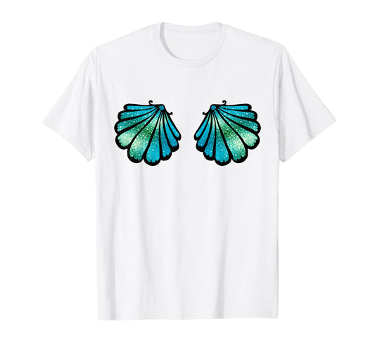 Mermaid, Seashell, Sea, Shell, Bikini, Carnival, Halloween, T-Shirt