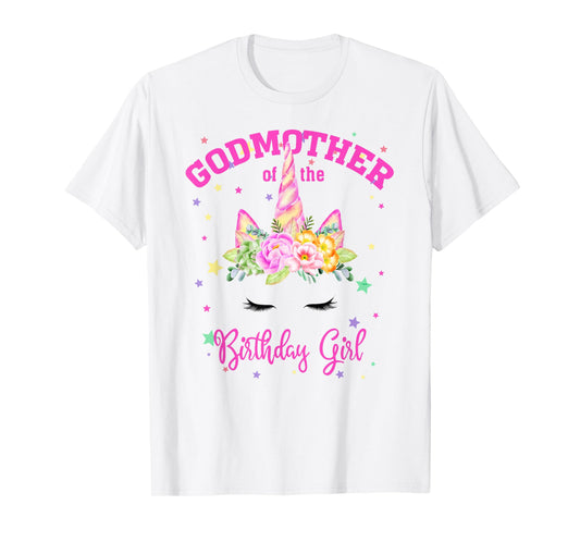 Godmother of the Birthday Girl! Unicorn Lashes T-Shirt