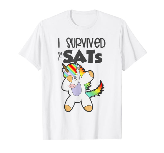 I Survived the SATs Dabbing Unicorn Test Day Exam Education T-Shirt