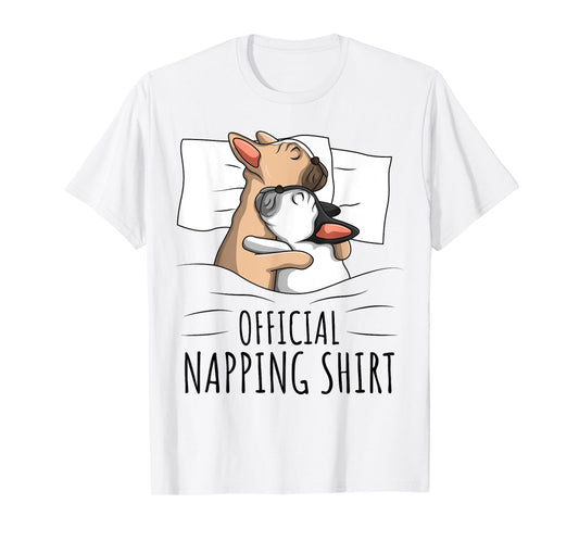 Sleeping French Bulldog Dog Official Napping T-Shirt
