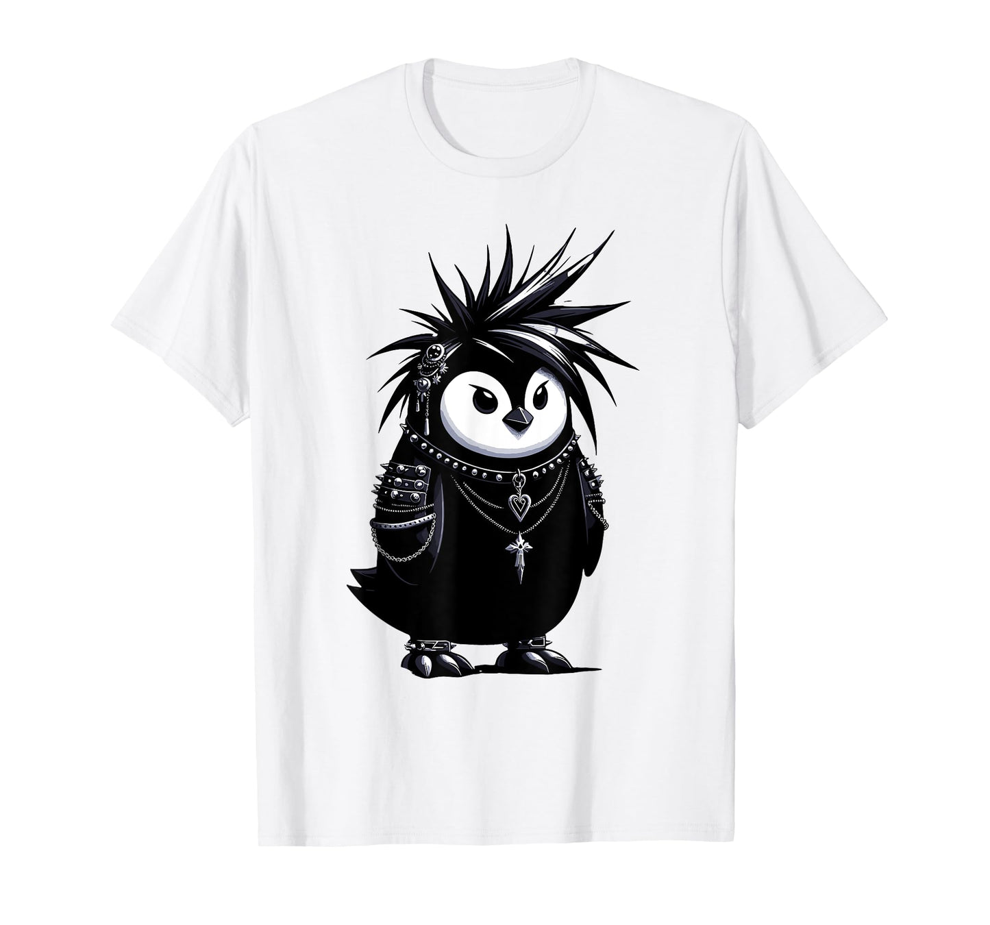 Cool Gothic Aesthetic Penguin Lover Grunge Goth Penguin T-Shirt