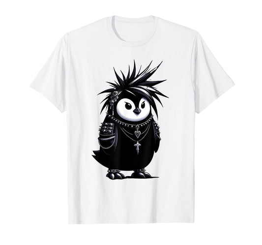 Cool Gothic Aesthetic Penguin Lover Grunge Goth Penguin T-Shirt