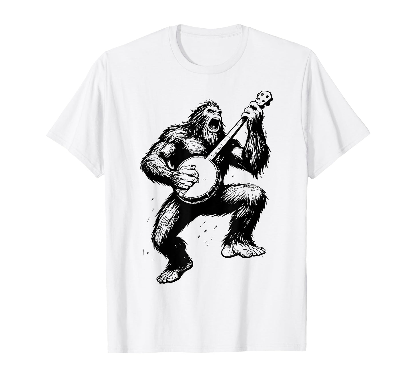 Sasquatch Banjo Player Bigfoot Bluegrass Grassquatch T-Shirt