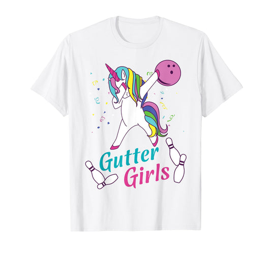 Gutter Girls Unicorn Bowling Team Shirt for Women T-Shirt T-Shirt