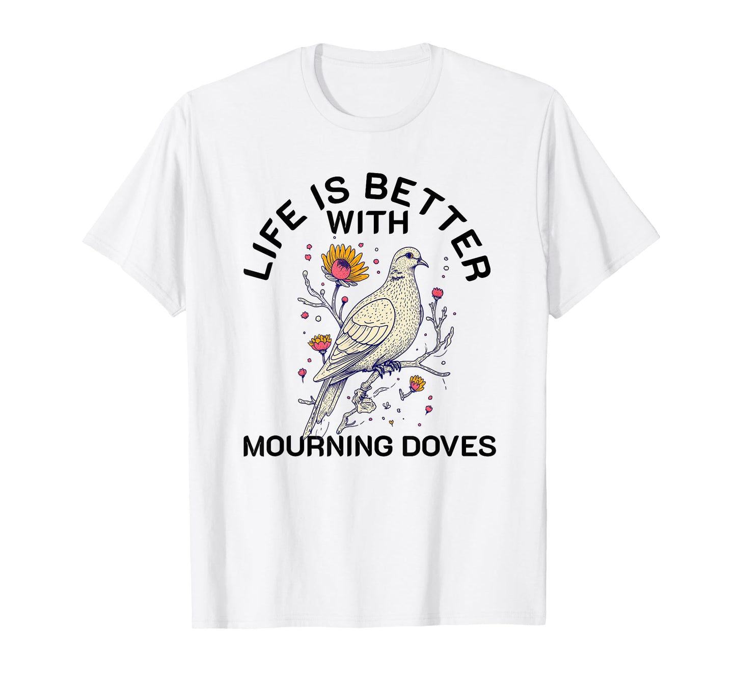 Mourning Dove Retro Vintage Bird Lover Women Men Girl Boys T-Shirt