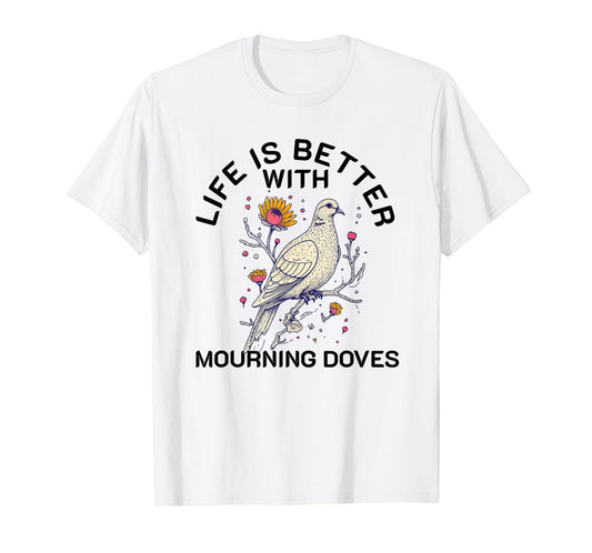 Mourning Dove Retro Vintage Bird Lover Women Men Girl Boys T-Shirt