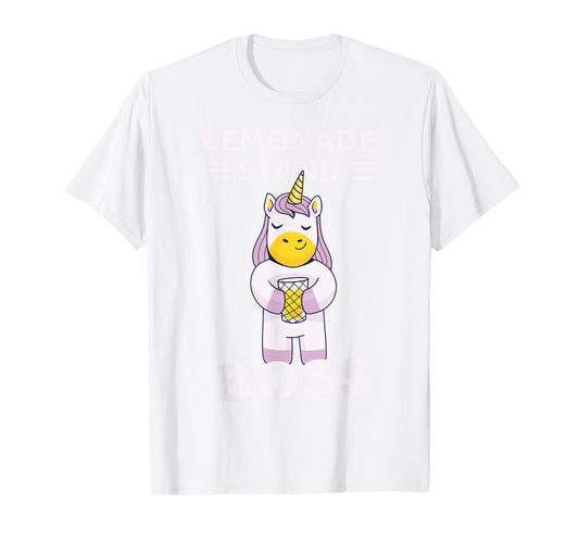 Lemonade Stand Boss Unicorn Girls T-Shirt
